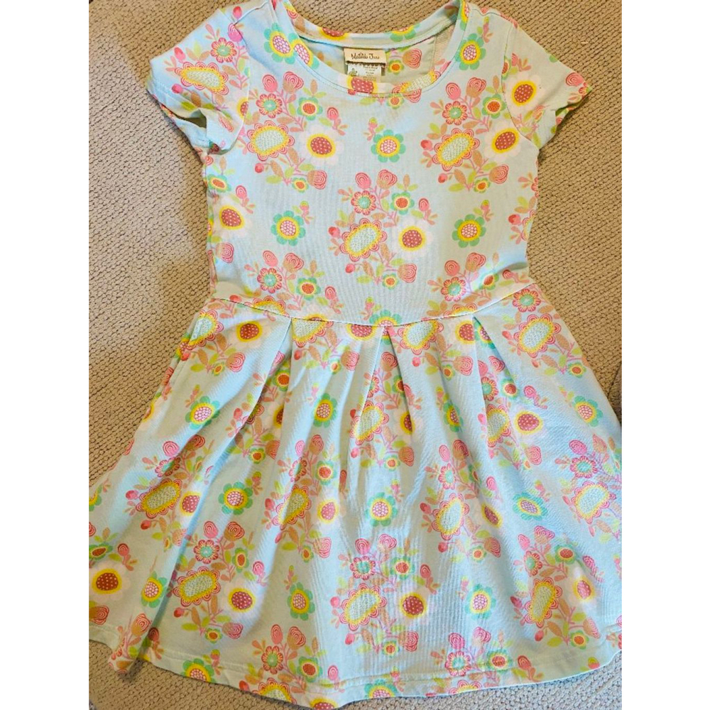 Matilda Jane Girls Flower Child Floral Short Sleeve Dress Size 6
